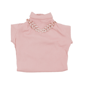 Cotton lace blouse with necklace