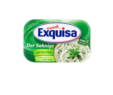 Soft creme cheese with green Exquisa