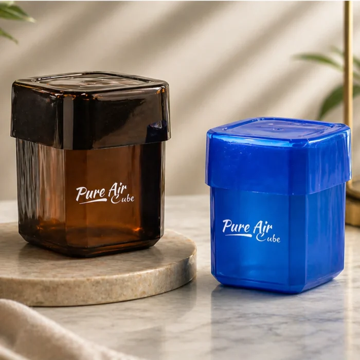 Pure Air Cube: Gel based room freshener for Home, Office and Car | With open/close mechanism | Net 220 grams approx Pure Air Cube