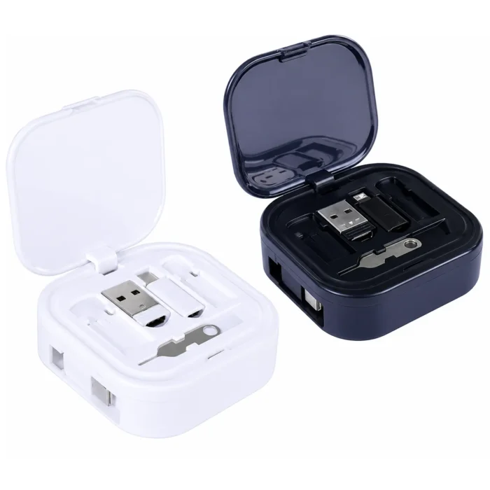 TidyCord Box: Retractable Fast Charging cable with Sim card slots TidyCord Box