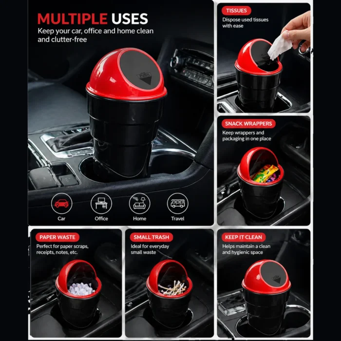Car trash holder / dustbin (fits in car cup / bottle holder) car trash holder