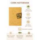 Cork Duomag: A5 Cork Notebook with magnetic flap closure | Slant design Flap made of Coffee cork material | A5 size | With memorandum & Bookmark ribbon