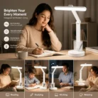 Mini Boss: Rechargeable Folding LED lamp with Touch panel Brightness adjustment | Detachable pen stand | 3 Color light option