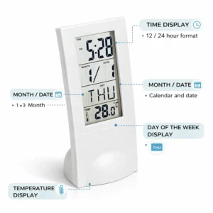 See Thru clock with temperature | Can be used as wall or table clock see thru clock