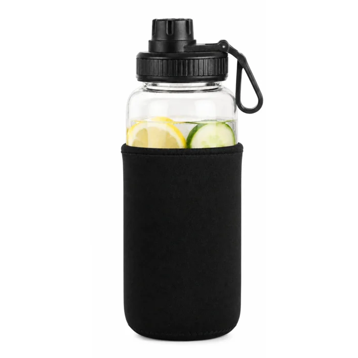 SportTank: Gallon style Glass Bottle with Carry Handle & Protective Sleeve | Capacity 725ml (approx) sport tank