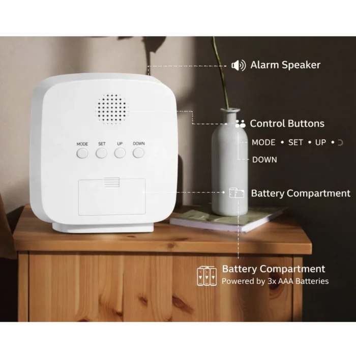 Screentime: TV style clock with Calendar, Temperature & Humidity function tv style clock
