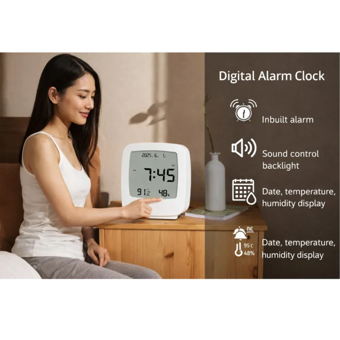Screentime: TV style clock with Calendar, Temperature & Humidity function tv style clock
