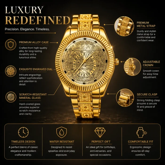 Renaissance Traders Gold Metal Analog Men's Watch