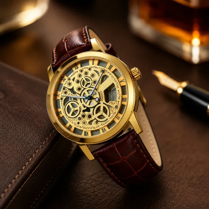 Renaissance Traders - Brown Leather Analog Men's Watch men's watch