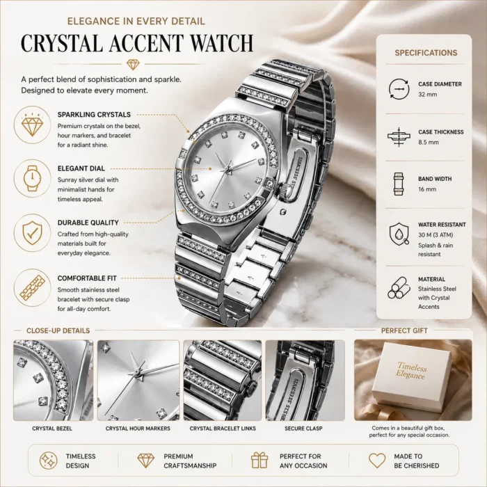 Renaissance Traders Silver Metal Analog Womens Watch women watch