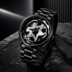Renaissance Traders Black Metal 360° Rotation Dial Analog Men’s Watch men's watch