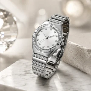 Renaissance Traders Silver Metal Analog Embellished Womens Watch women's watch