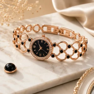 New trending Black Women watch Famous Luxury brand Crystal Rhinestone analoge watch for Girls women's watch