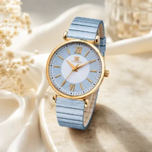 Renaissance Traders Light Blue Metal Analog Womens Watch women watch