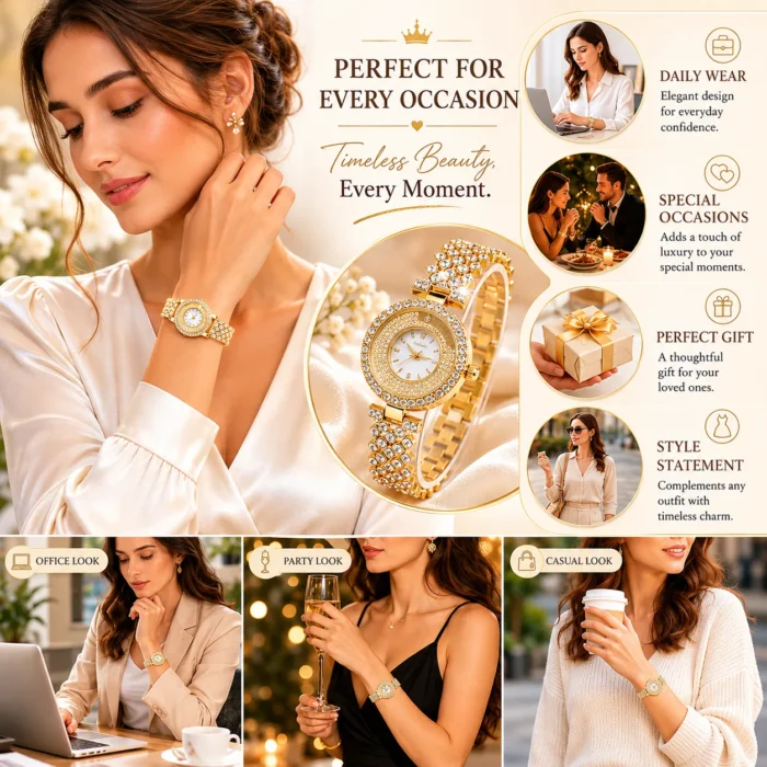 DIGILIFEHUB Analog Watch - For Girls New Trending Bracelet Women Fashion Diamond High Color Women's wrist watch women watch
